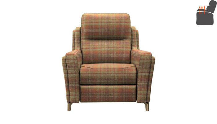 Parker Knoll Portland Armchair Heated Seat Caledonian Silver Vintage Oak Leg